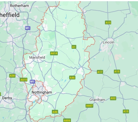 Nottinghamshire map - high quality legal solicitors